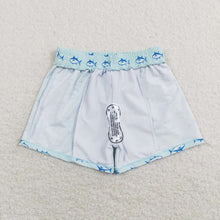 Load image into Gallery viewer, Baby Boys Summer Blue Color Shark Trunks Swimsuits Swimwear