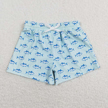 Load image into Gallery viewer, Baby Boys Summer Blue Color Shark Trunks Swimsuits Swimwear