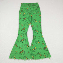 Load image into Gallery viewer, Adult Women Christmas Frog Face Denim Bell Pants Jeans