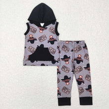 Load image into Gallery viewer, Baby Boys Western Cow Hoodie Tops Pants Clothes Sets