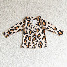Load image into Gallery viewer, Baby girls Fall Leopard jackets cardigans Tops