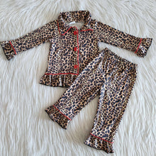 Load image into Gallery viewer, Baby Girls Fall Leopard Long Sleeve Pajamas Clothes Sets