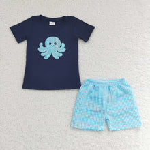 Load image into Gallery viewer, Baby Boys summer octopus shorts sets clothes sets