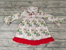 Load image into Gallery viewer, Baby girls Christmas Hippo gown pajamas dresses