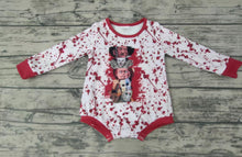 Load image into Gallery viewer, Baby girls Halloween white red dots rompers