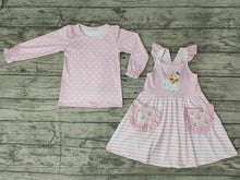 Load image into Gallery viewer, Baby Girls Christmas pink santa strap dress 2pcs clothing sets