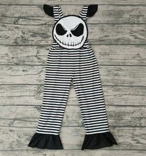 Load image into Gallery viewer, Baby girls Halloween black stripe jumpsuits Overall