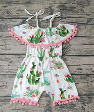 Load image into Gallery viewer, Baby girls pink cactus summer jumpsuits