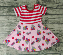 Load image into Gallery viewer, Baby girls back to school book dresses