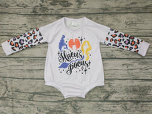 Load image into Gallery viewer, Baby girls Halloween witches long sleeve rompers