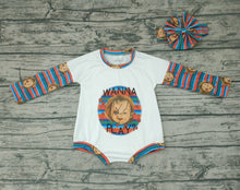 Load image into Gallery viewer, Baby girls Halloween cartoon rompers (can choose headband here)