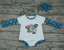 Load image into Gallery viewer, Baby girls Halloween balloon rompers (can choose headband here)