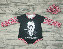 Load image into Gallery viewer, Baby girls Halloween flower rompers (can choose headband here)