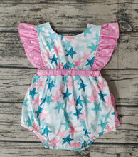 Load image into Gallery viewer, Baby girls starfish summer rompers