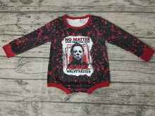 Load image into Gallery viewer, Baby girls Halloween red long sleeve rompers