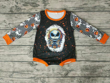 Load image into Gallery viewer, Baby girls Halloween black long sleeve rompers