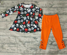 Load image into Gallery viewer, baby girls pumpkin orange legging pants sets