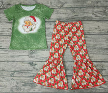 Load image into Gallery viewer, baby girls Christmas santa red bell pants sets