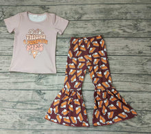 Load image into Gallery viewer, Baby Girls pumpkin pies thanksgiving fall bell pants sets