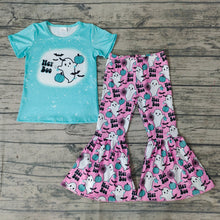 Load image into Gallery viewer, Baby Girls Halloween boo ghost bell pants sets