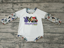 Load image into Gallery viewer, Baby girls Halloween witches long sleeve rompers