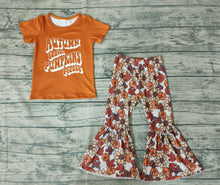 Load image into Gallery viewer, Baby Girls autumn pumpkin flower bell pants sets