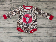 Load image into Gallery viewer, Baby girls cow print babe long sleeve rompers