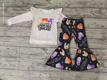 Load image into Gallery viewer, Baby girls Halloween witches bell pants clothes sets