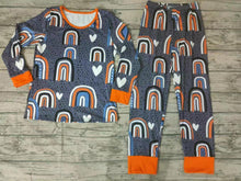 Load image into Gallery viewer, Adult women rainbow fall pajamas clothing sets