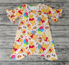 Load image into Gallery viewer, Baby girls bear cartoon dresses