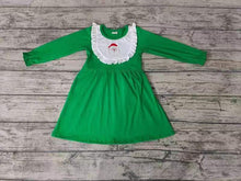 Load image into Gallery viewer, Baby girls Christmas santa green dresses