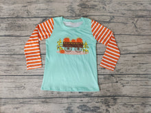 Load image into Gallery viewer, Baby boys pumpkin tractor shirts
