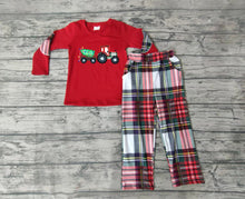 Load image into Gallery viewer, Baby boys Christmas tractor pants clothes sets