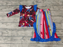 Load image into Gallery viewer, Baby girls Halloween cartoon ruffle pants clothing sets