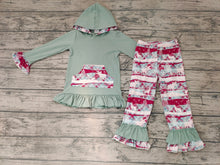 Load image into Gallery viewer, Baby girls hoodie Christmas reindeer pants clothes sets