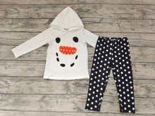Load image into Gallery viewer, Baby Girls Christmas snowman let it snow hoodie sets