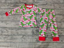 Load image into Gallery viewer, Baby kids Christmas dinosaur pajamas sets