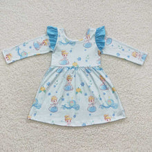 Load image into Gallery viewer, Baby Girls Blue Princess Ruffle Dresses