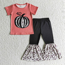 Load image into Gallery viewer, baby Girls pumpkin leopard pants sets