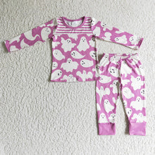 Load image into Gallery viewer, Baby Girls Halloween pink ghost pajamas sets