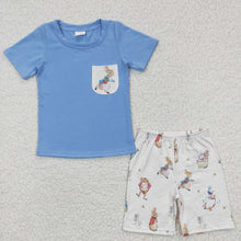 Load image into Gallery viewer, Baby Boys Easter Rabbit Pocket Tops Shorts Clothes Sets