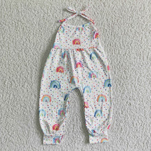 Load image into Gallery viewer, Baby girls rainbow jumpsuits