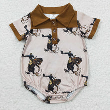 Load image into Gallery viewer, Baby Boys Rodeo Horse Western Rompers