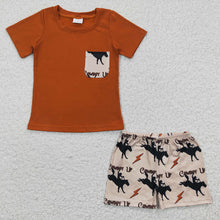 Load image into Gallery viewer, Baby Boys Cowboy Rodeo Shorts Sets