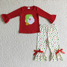 Load image into Gallery viewer, Baby girls Santa pajamas pants clothes sets