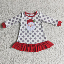 Load image into Gallery viewer, Baby Girls Santa Dots Christmas ruffle Dresses