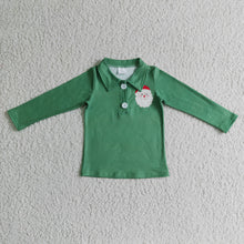 Load image into Gallery viewer, Baby boys Christmas santa green pullover shirts Tops