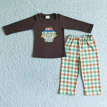 Load image into Gallery viewer, Baby boys scarecrow fall pants clothes sets