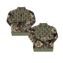 Load image into Gallery viewer, Baby boys green camo pullover shirts Tops