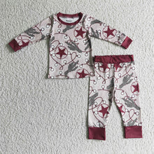 Load image into Gallery viewer, Baby Boys Christmas star cactus pajamas sets